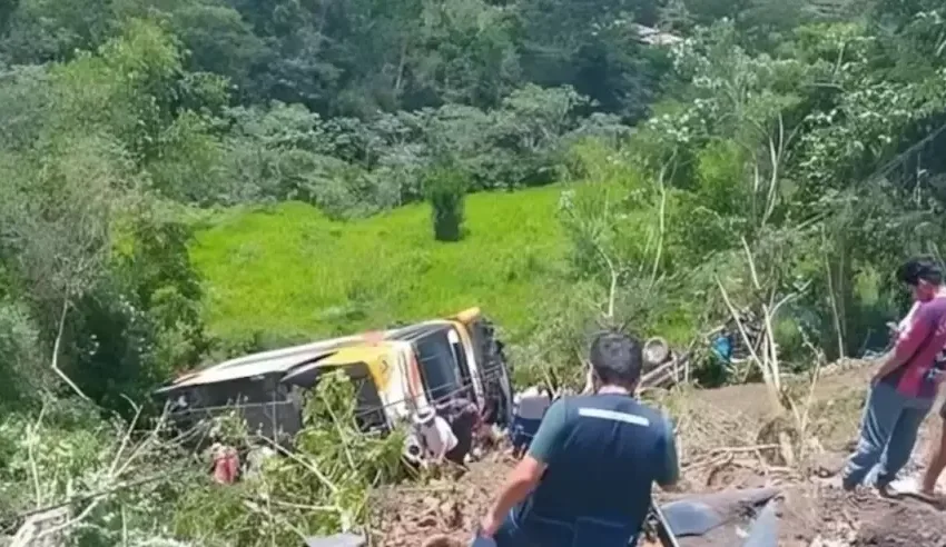  Tragedia en Moyobamba: 12 fallecidos tras caída de bus a un barranco