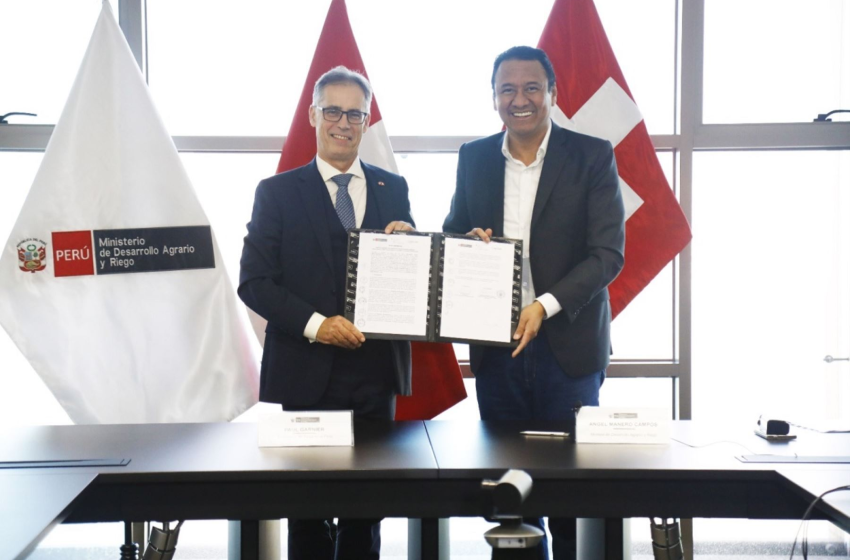 Perú y Suiza sellan alianza clave para agricultura sostenible