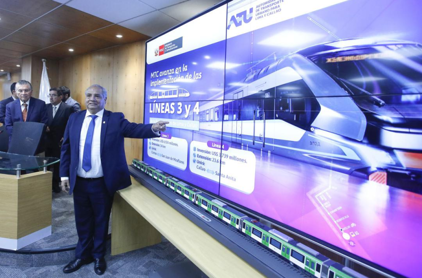 Perú asegura financiamiento para Líneas 3 y 4 del Metro de Lima-Callao