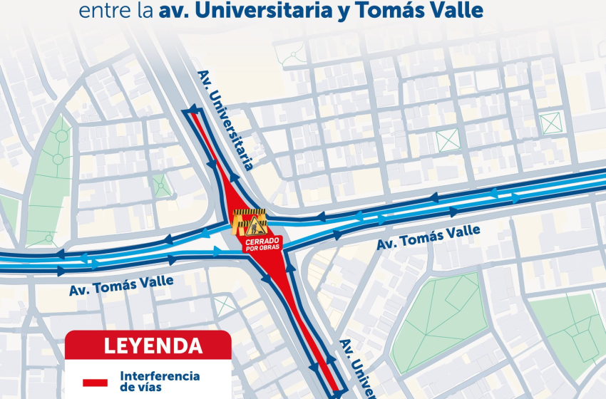  Caos y progreso en Lima Norte: Inician desvíos por obras en el eje Tomás Valle y Universitaria